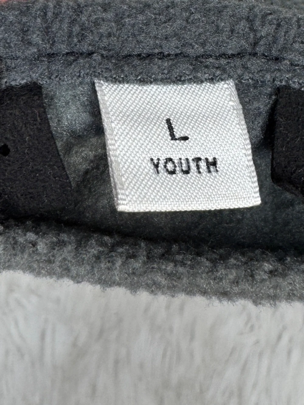 COLUMBIA / gray black camo printed fleece winter gloves / youth L